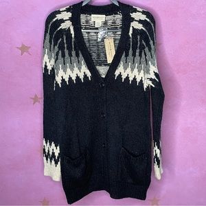 Denim & Supply Ralph Lauren NWT Black Wool Cardigan Sweater Large